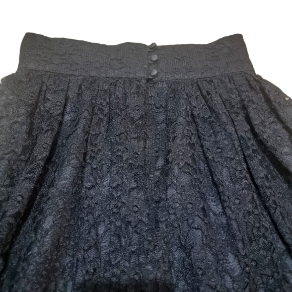 Laura Ashley black lace design skirt UK 14 - Picture 2 of 5
